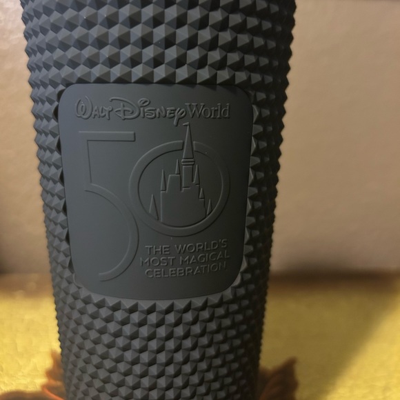Starbucks Walt Disney World 50th Anniversary Black Geometric Tumbler with Straw - Picture 5 of 7